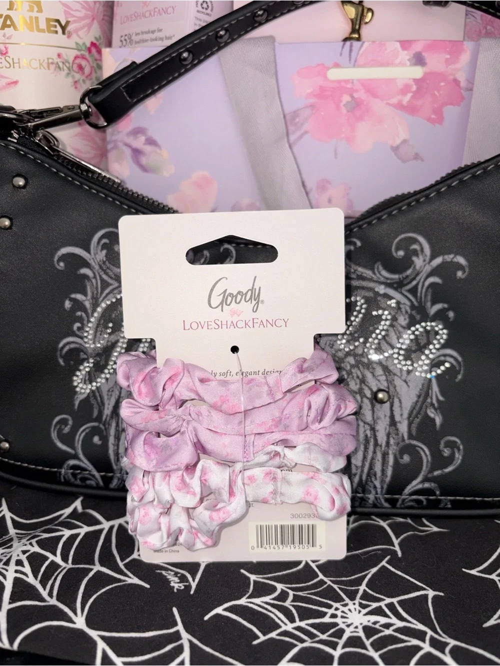 LoveShackFancy X Goody happy thoughts hibiscus scrunchies set